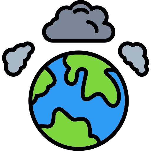 zanieczyszczenie atmosfery Generic Outline Color ikona