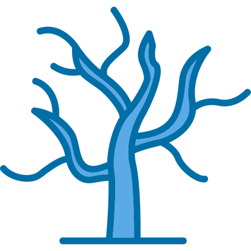 Dry tree Generic Blue icon