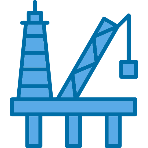 Oil platform Generic Blue icon