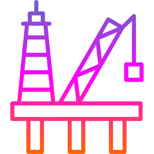 piattaforma petrolifera Generic Gradient icona