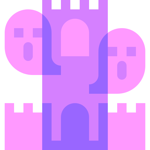 Haunted house Basic Sheer Flat icon