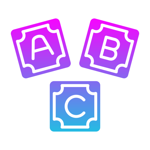 abc 블록 Generic Flat Gradient icon