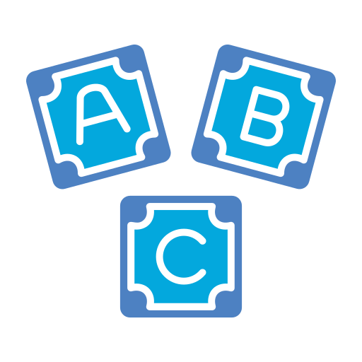 blok abc Generic Blue ikona