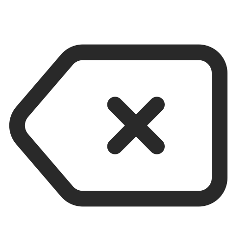 Backspace Generic Detailed Outline icon