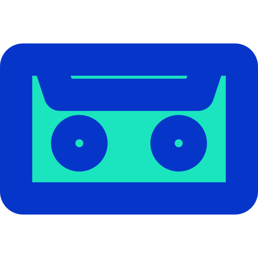 cinta de casete Generic Outline Color icono
