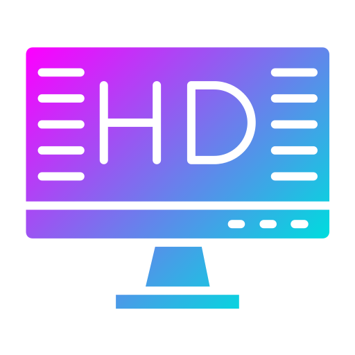hd-scherm Generic Flat Gradient icoon