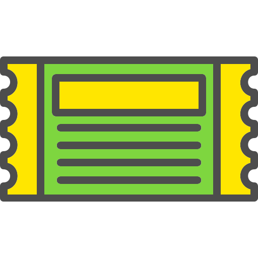 Ticket Generic Outline Color icon