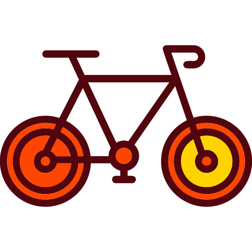 bicicleta Generic Outline Color Ícone