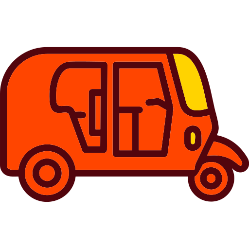 Rickshaw Generic Outline Color icon