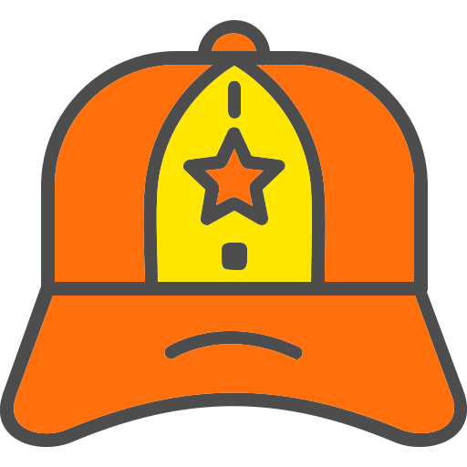 Baseball cap Generic Outline Color icon