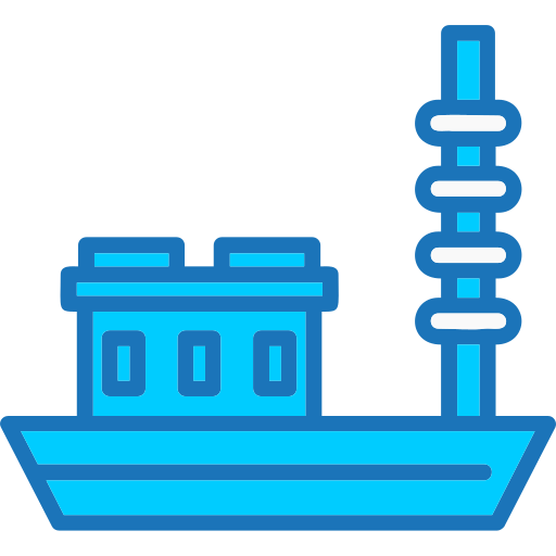 vissersboot Generic Blue icoon