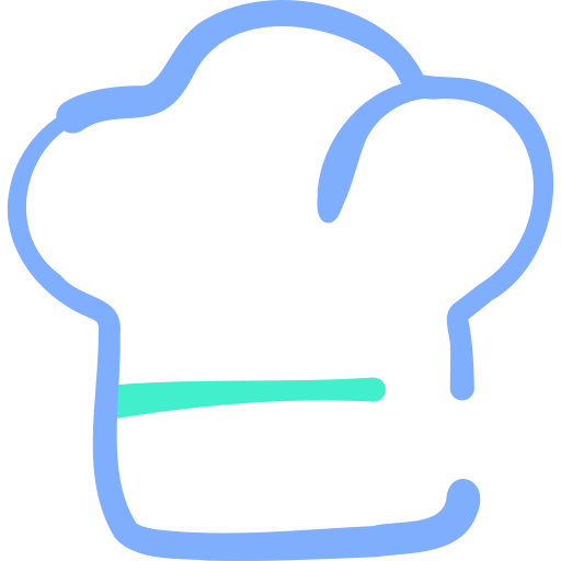 cappello da cuoco Basic Hand Drawn Color icona