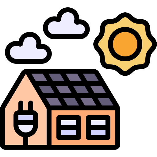 Solar house Generic Outline Color icon