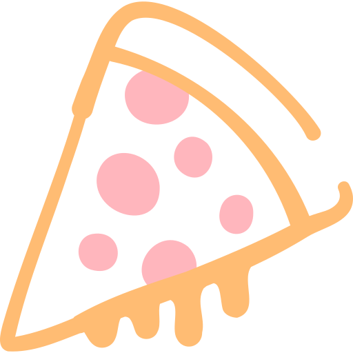 pizza Basic Hand Drawn Color ikona