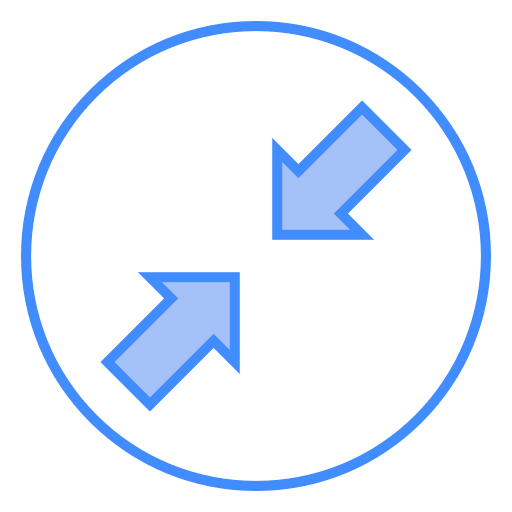 Minimize Generic Blue icon