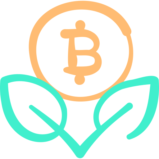 Bitcoin Basic Hand Drawn Color icon