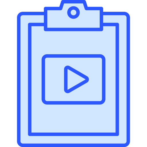 Video content Generic Blue icon