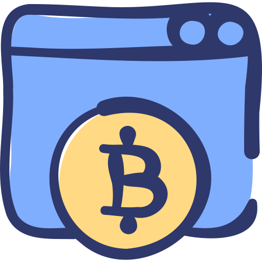 bitcoin Basic Hand Drawn Lineal Color icono
