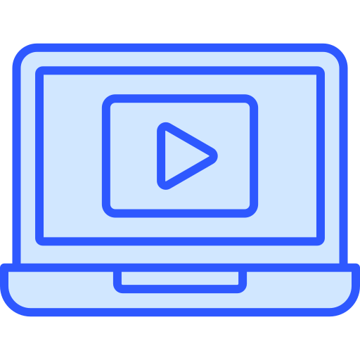 video-inhoud Generic Blue icoon