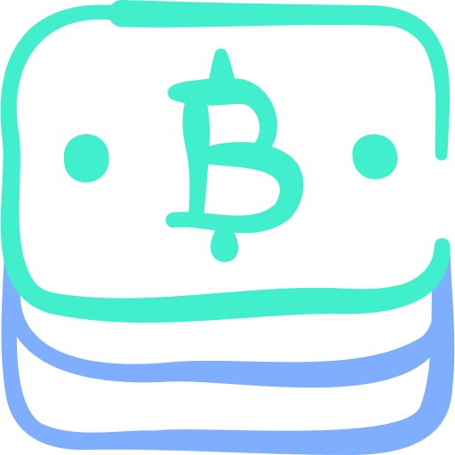 bitcoins Basic Hand Drawn Color icono