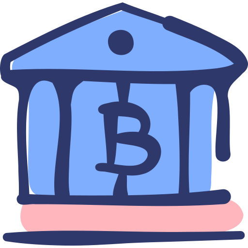 bank Basic Hand Drawn Lineal Color icon