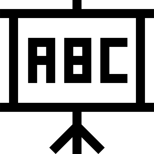 quadro-negro Basic Straight Lineal Ícone