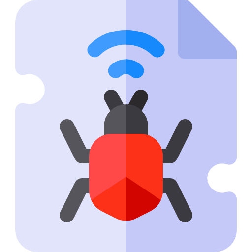 software malicioso Basic Rounded Flat icono