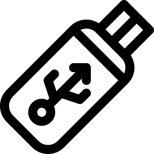 usb Basic Rounded Lineal icono