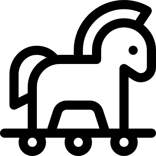 Троян Basic Rounded Lineal иконка