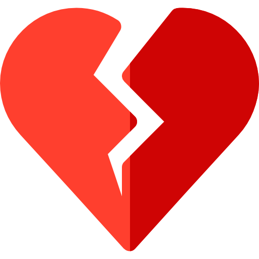 Разбитое сердце Basic Rounded Flat иконка