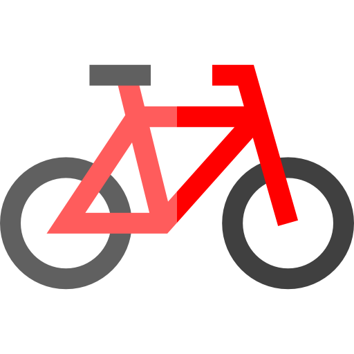 bicicleta Basic Straight Flat Ícone
