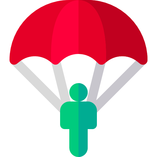 parachute Basic Rounded Flat icoon