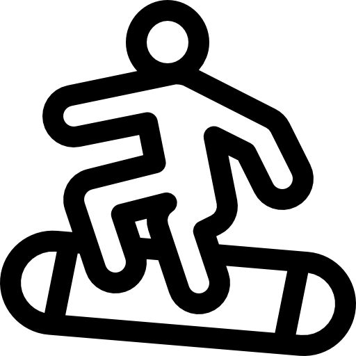 스노 보드 Basic Rounded Lineal icon