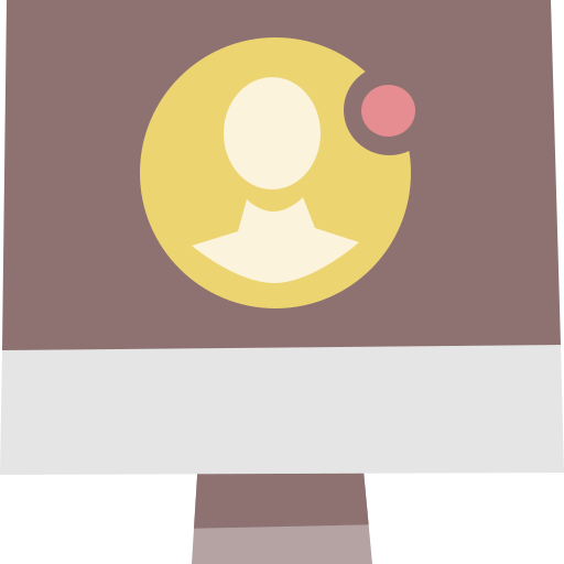 cámara web Cartoon Flat icono