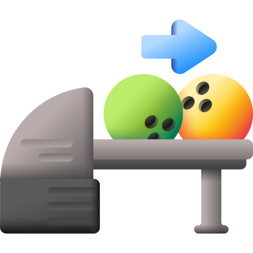 Bowling alley 3D Color icon