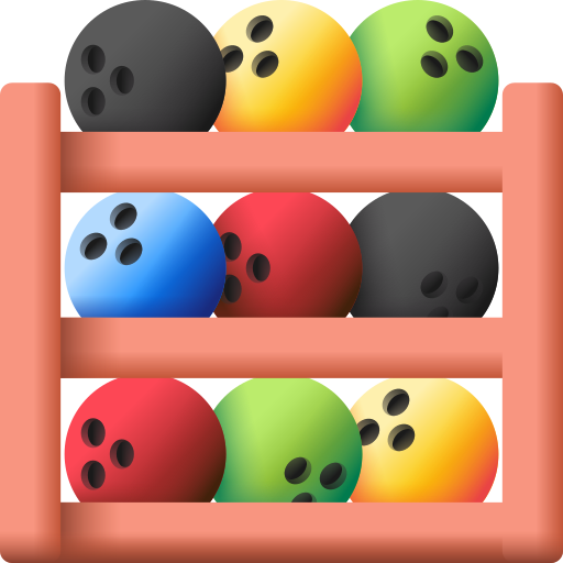 kula do kręgli 3D Color ikona