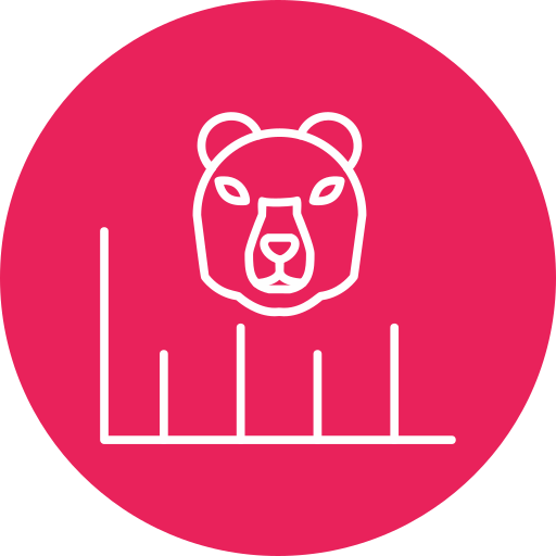 rynek niedźwiedzia Generic Flat ikona