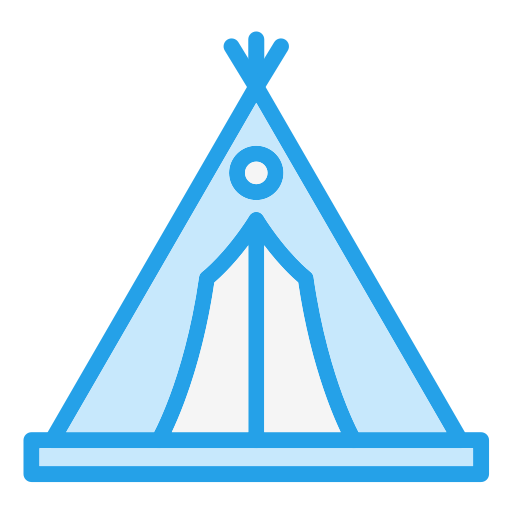 Camping tent Generic Blue icon
