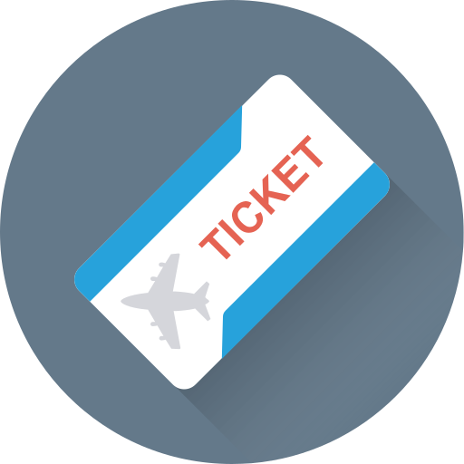 bilet na samolot Generic Flat ikona
