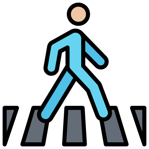 voetgangers Generic Outline Color icoon