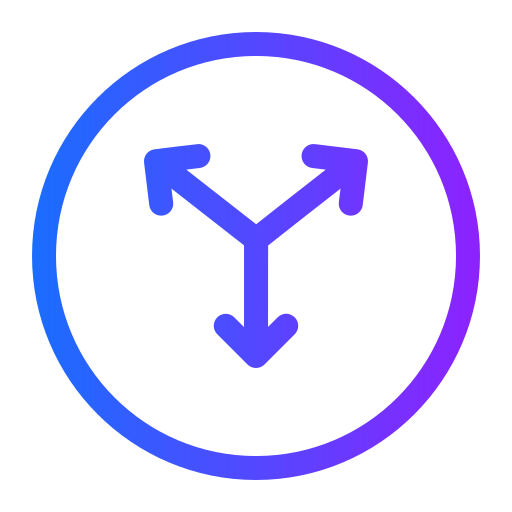 Multiple arrows Generic Gradient icon