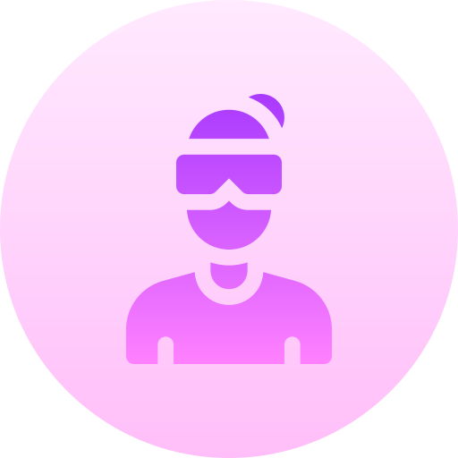 virtuele realiteit Basic Gradient Circular icoon