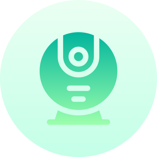 web camera Basic Gradient Circular icona