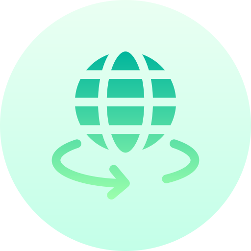 Worldwide Basic Gradient Circular icon