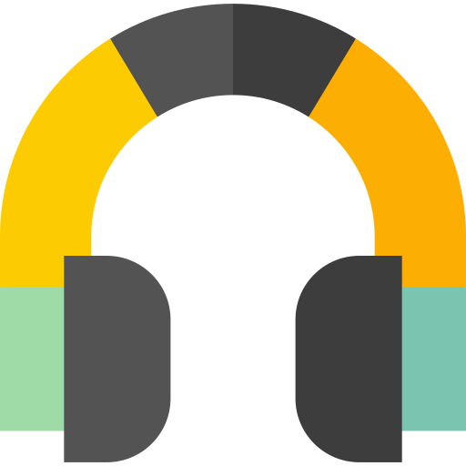 Headphones Basic Straight Flat icon