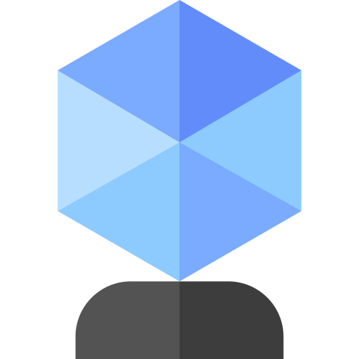 3d kubus Basic Straight Flat icoon