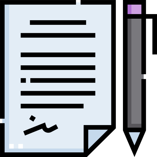 Договор Detailed Straight Lineal color иконка