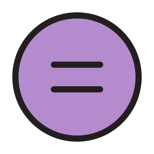 Equal Generic Outline Color icon