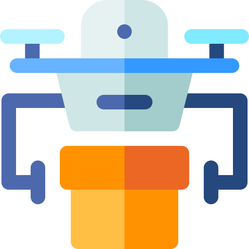 entrega de drones Basic Rounded Flat icono