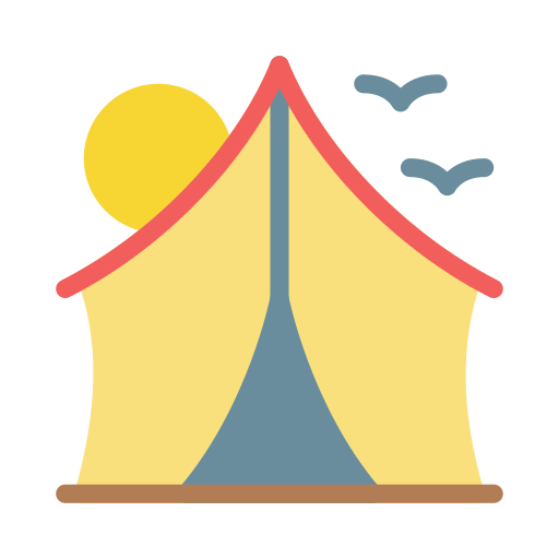 텐트 Vector Stall Flat icon